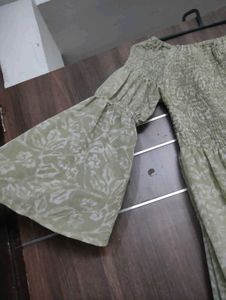 Floral Print Square Neck Dress