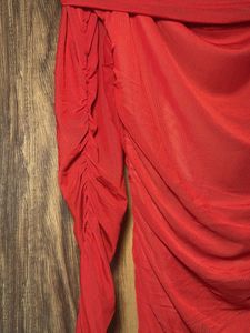 Stunning Red Ruched Off-Shoulder Maxi Dress