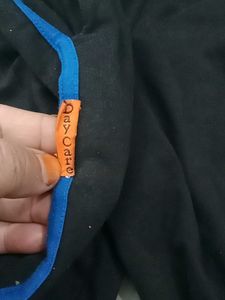 Black Shorts with Blue Stripe Accent