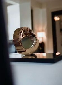 Rose Gold Quartz Ring Watch
