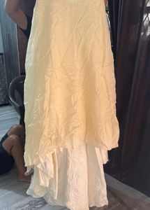 Elegant Cream Layered Dress