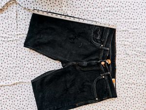women's Black Denim Shorts