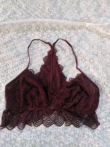 Women's Burgundy Lace Bralette