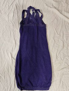 Sparkly Y2K 2000s Purple Bodycon Dress