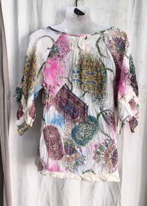 multi print short kurti