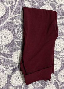 Women's Burgundy High-Waist Wide-Leg Trousers | El