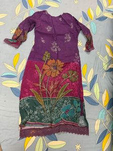 Ethnic Kurta Set with Palazzo and Dupatta