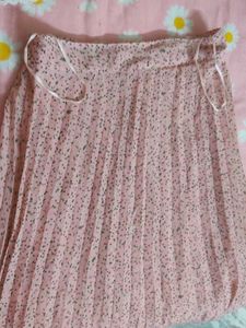 Pink Pleated Skirt