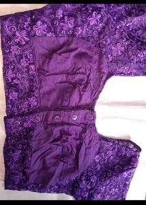 Purple Embroidered Blouse