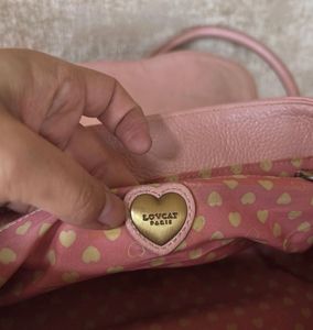Chic Lovecat Pink Leopard Print Handbag