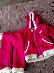 Cozy Pink Fleece Tracksuit Set