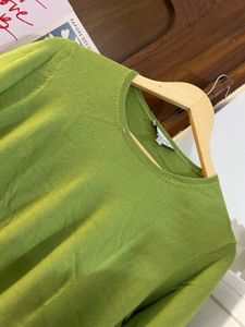 Lime Green Ruffled Hem Top