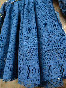 Elegant Blue Lace Gown