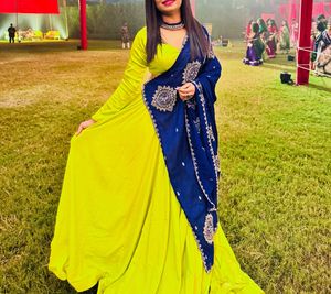 Vibrant Yellow Lehenga Choli two piece Set