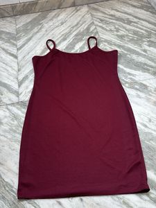 Maroon Slip Dress