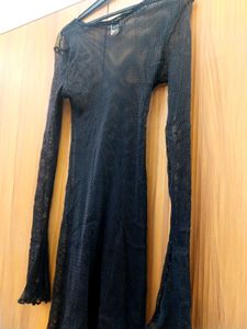 Sexy Black Sheer Dress