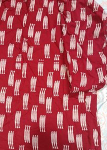 Maroon Printed Cotton Kurta