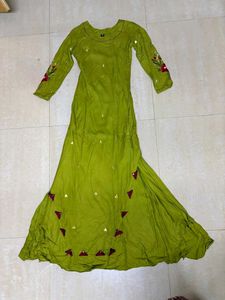 Beautiful Lime Green Anarkali Gown