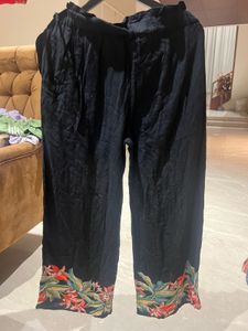 Black Palazzos with Floral Print
