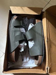 Stylish Olive Green Slides Berkinstock