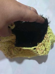 Yellow Crochet Shoulder Bag