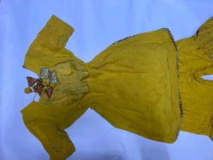 Yellow Embroidered Kurta Set with Sharara
