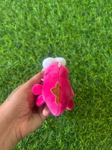 Pink Alligator Plush Keychain