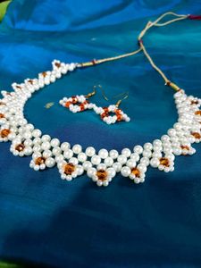 Beaded Necklace and Earring Set