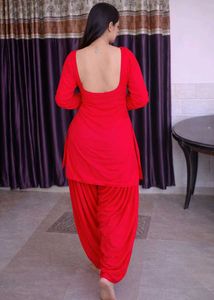 ❤️ Elegant Red Partywear Salwar Suit with Dupatta