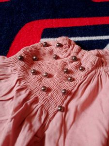 Pink Bell Sleeve Corset Top
