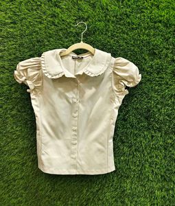 Cream Peter Pan Collar Blouse