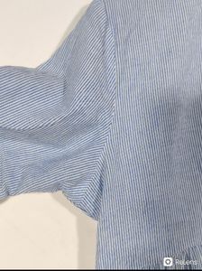 Pure Cotton Sky Blue Striped Top