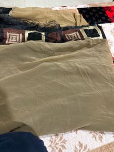 elegant brown and black clasical saree