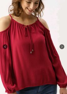 Pink Cold Shoulder Top
