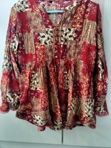 colour full Bohemian Patchwork Kurta Top