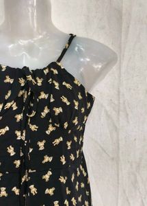 Cute Teddy Bear Print Mini Dress