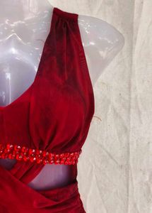 Stunning Ruched Red Party Dress