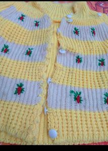 Vintage Yellow Knit Cardigan