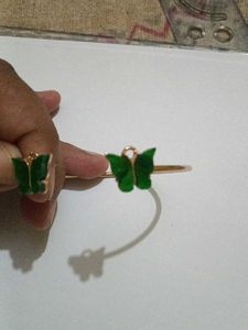 Elegant Green Butterfly Cuff Bracelet