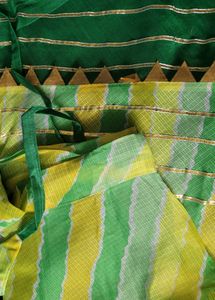Green &amp; Yellow Striped Kurta Set