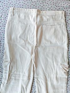 Cream Cargo Pants