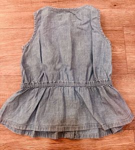 Sweater dress &amp; Sleeveless denim peplum top