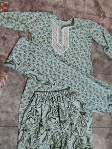 Light Green Printed Kurta Set