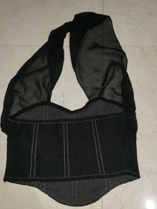 Elegant Black top with sheer