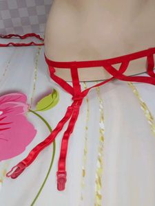 (1400)Vintage Red Lingerie Set