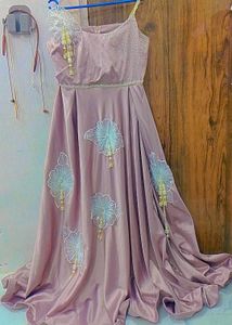 full flare heavy party wear gown