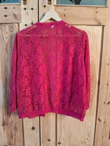 Pink Lace Cardigan