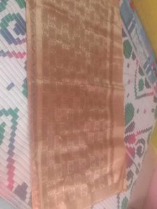 Elegant  new golden with brown Silk Saree