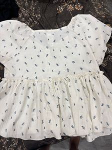 Chic White Peplum Top