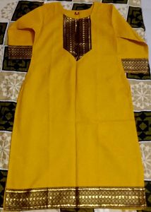 fancy golden / mustard color Kurtis for women's